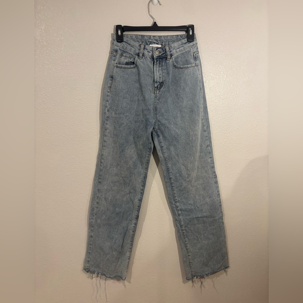 Women's Light Blue Straight Leg Jeans